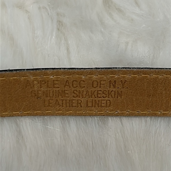 Genuine Vintage Snakeskin Belt by Apple Acc New York - Picture 4 of 12